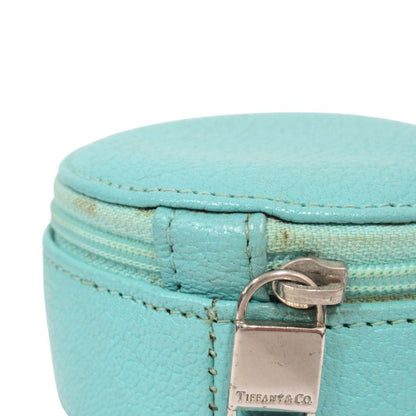 Tiffany & Co Leather Case Box Round Blue Shoulder Bag — view 8