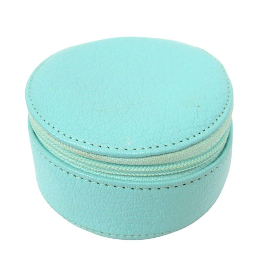 Tiffany & Co Leather Case Box Round Blue Shoulder Bag