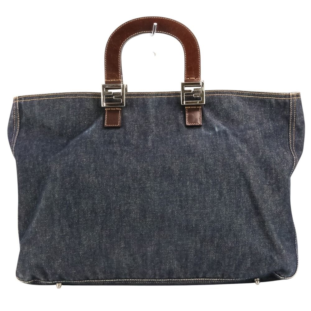 Fendi Vintage Denim Tote Bag 008 Indigo