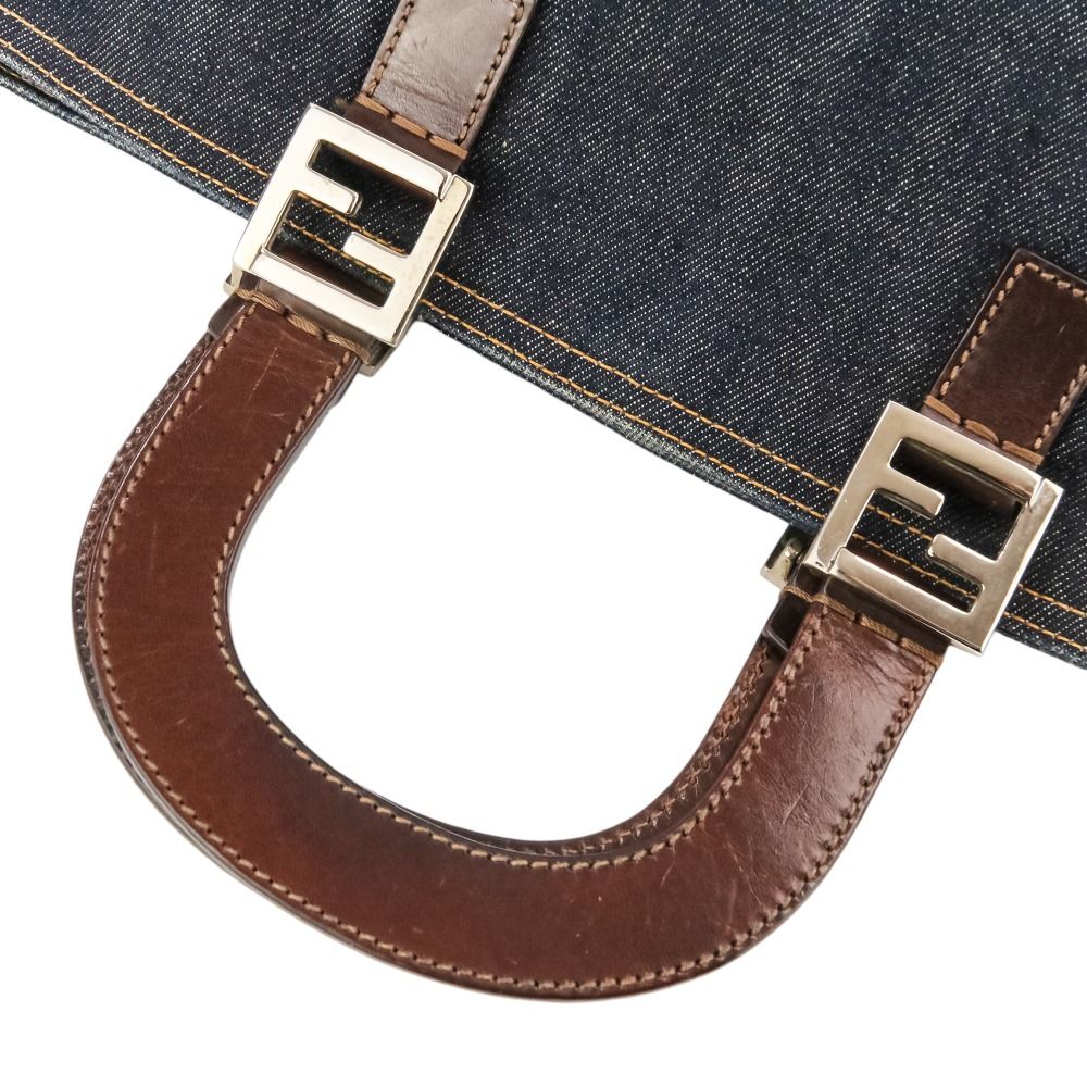 Fendi Vintage Denim Tote Bag 008 Indigo — view 7