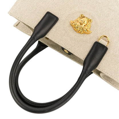 Versace la Medusa Canvas 2-Way Tote Bag Kinari Black — view 5
