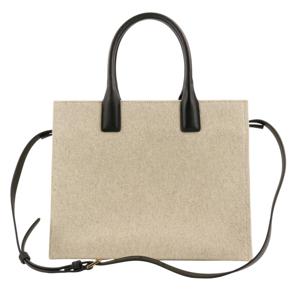 Versace la Medusa Canvas 2-Way Tote Bag Kinari Black — view 2