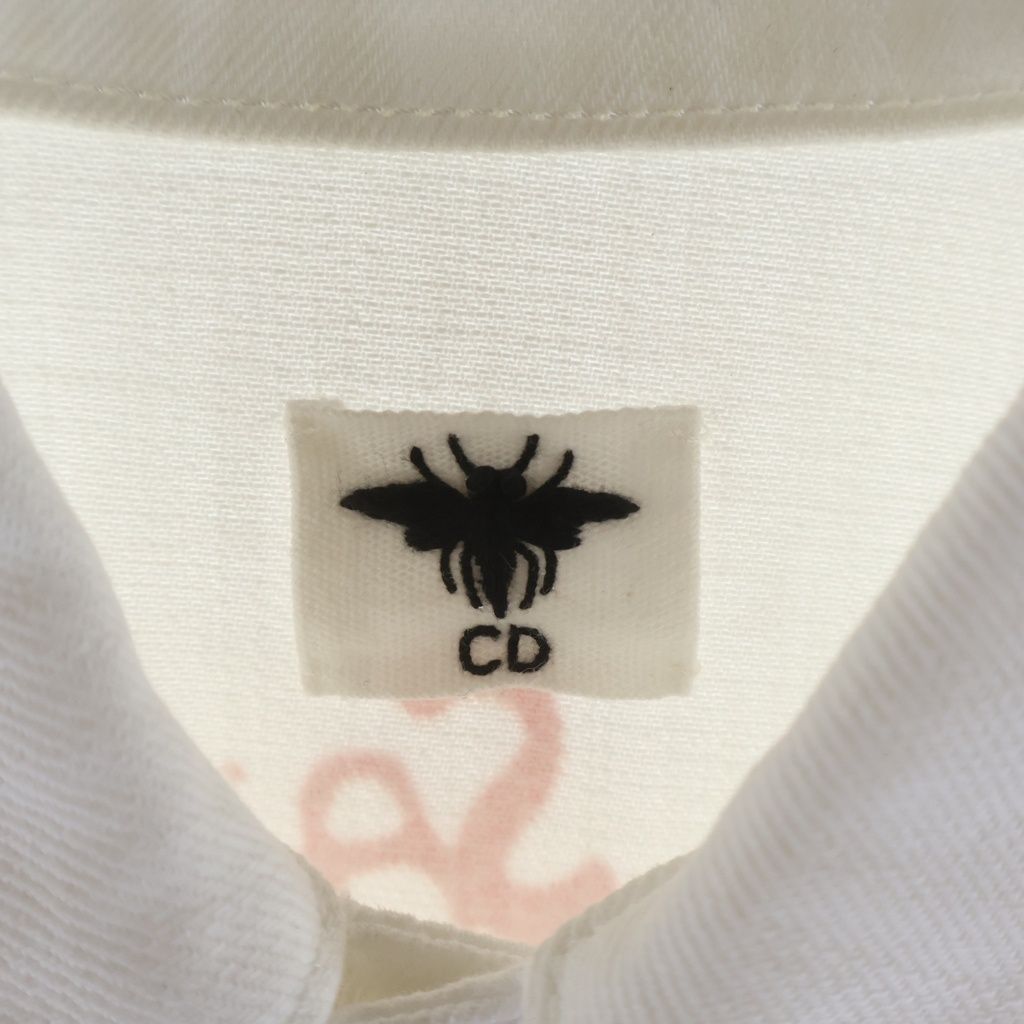 Dior Niki de Saint Phalle Cropped Jacket Ecru de Denim White — view 7
