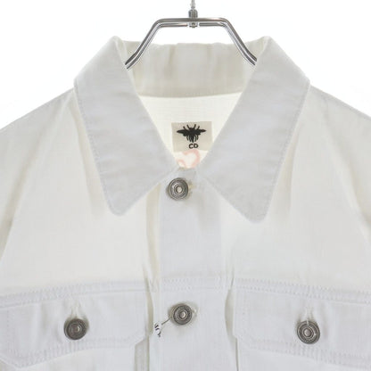 Dior Niki de Saint Phalle Cropped Jacket Ecru de Denim White — view 3