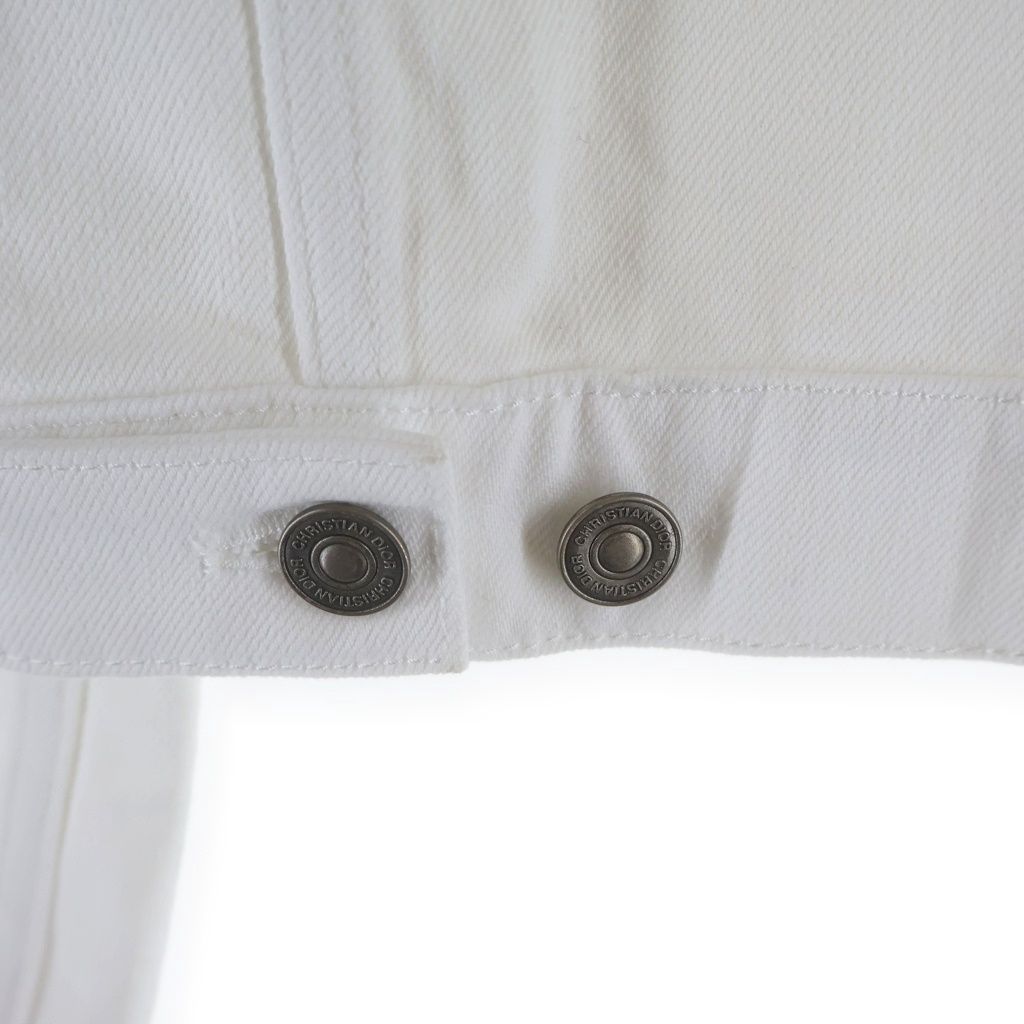 Dior Niki de Saint Phalle Cropped Jacket Ecru de Denim White — view 5