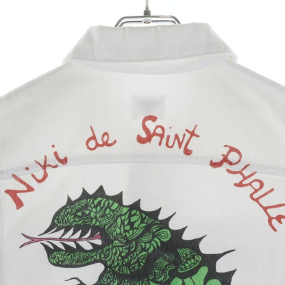 Dior Niki de Saint Phalle Cropped Jacket Ecru de Denim White — view 4
