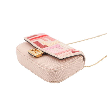 Fendi Charm Nano Baguette Canvas Handbag — view 2