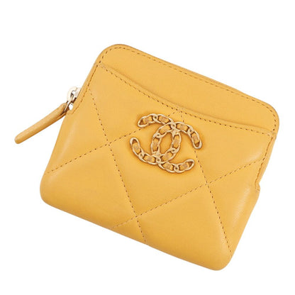Chanel Coin Case CC Logo 19 Zip Purse Lambskin