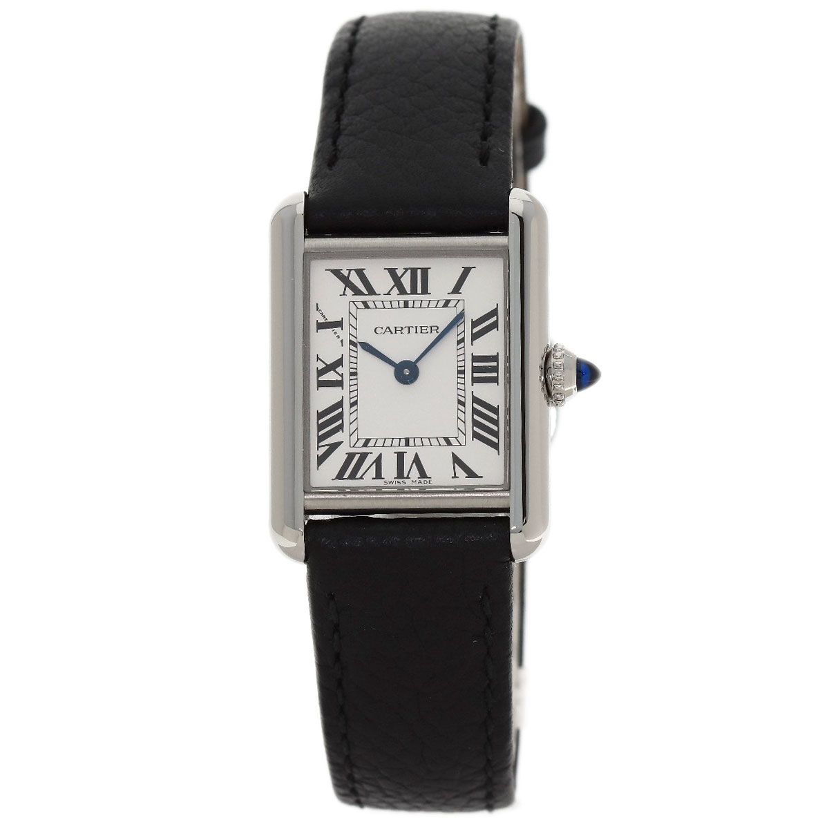 Cartier Must Tank SM Watch SS Leather