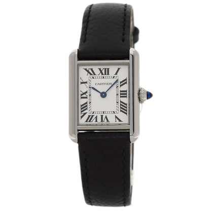 Cartier Must Tank SM Watch SS Leather