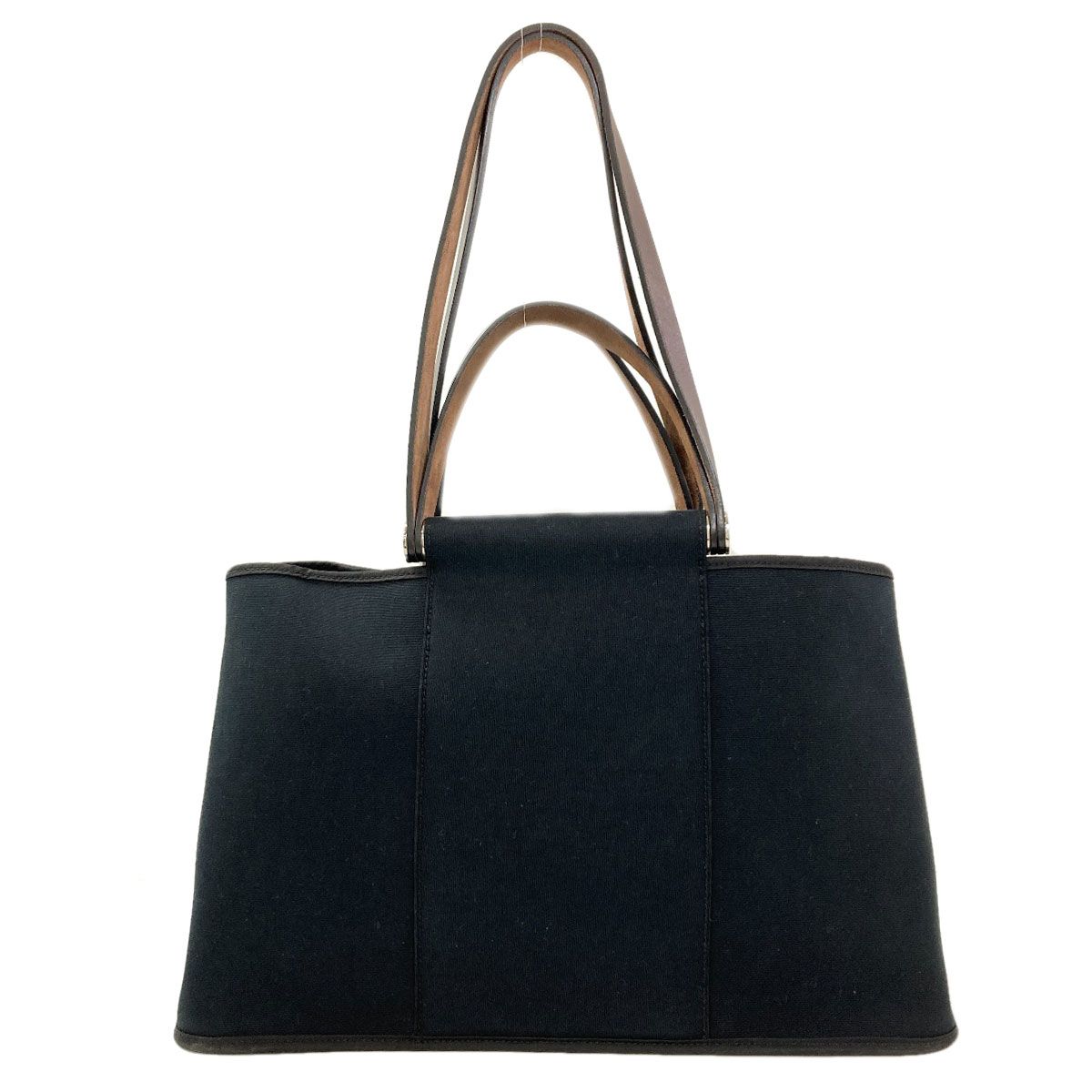 Hermes Kabak Elan Silver Tote Bag Canvas