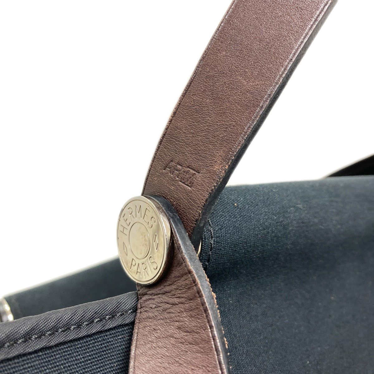 Hermes Kabak Elan Silver Tote Bag Canvas — view 7