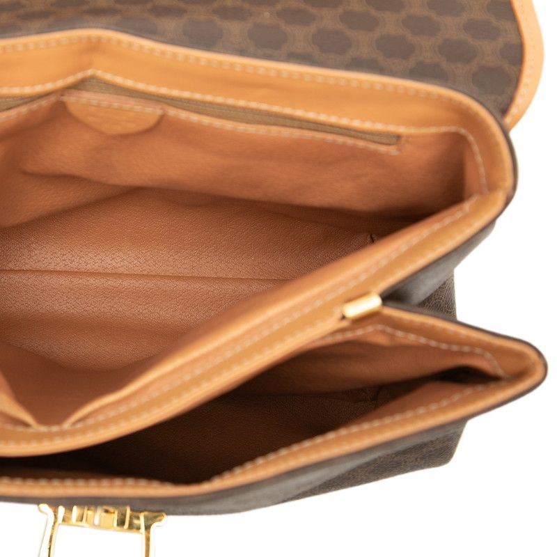 Celine Macadam Handbag Brown Leather — view 4