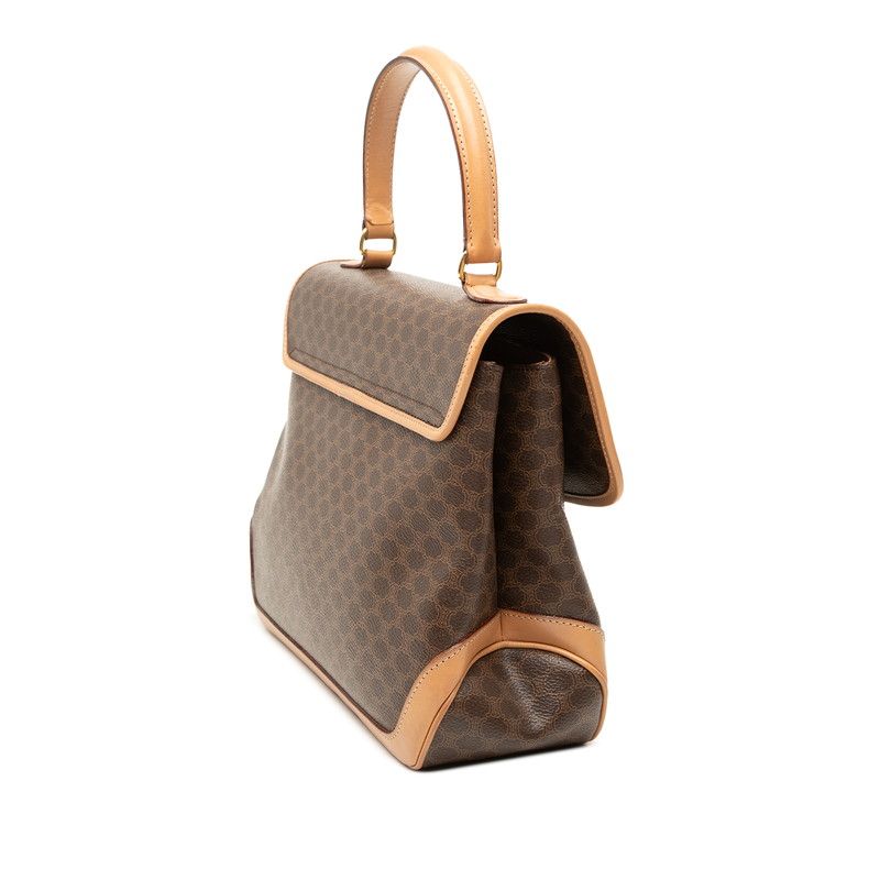 Celine Macadam Handbag Brown Leather — view 2