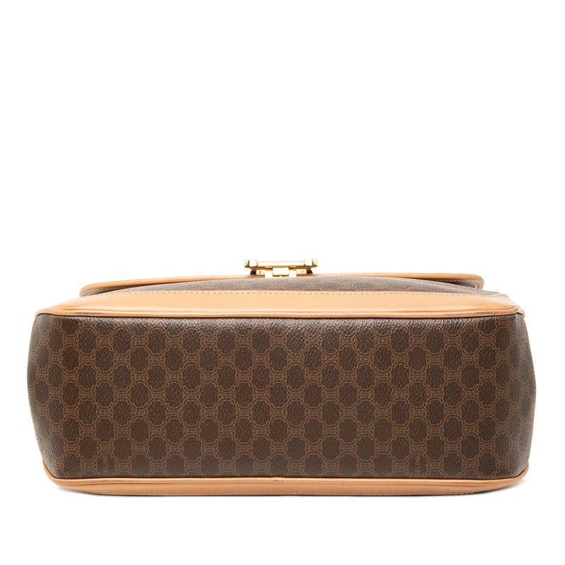 Celine Macadam Handbag Brown Leather — view 3