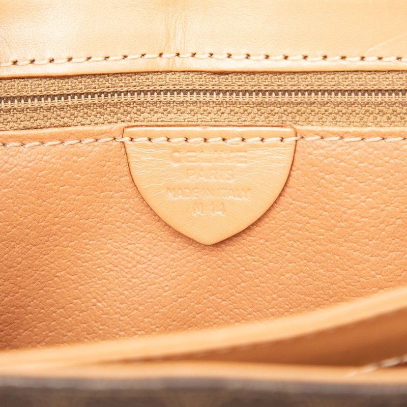 Celine Macadam Handbag Brown Leather — view 5