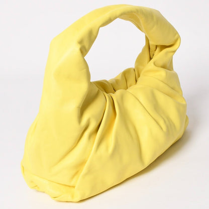 Bottega Veneta the Shoulder Pouch Handbag Lambskin Yellow Pleated — view 3