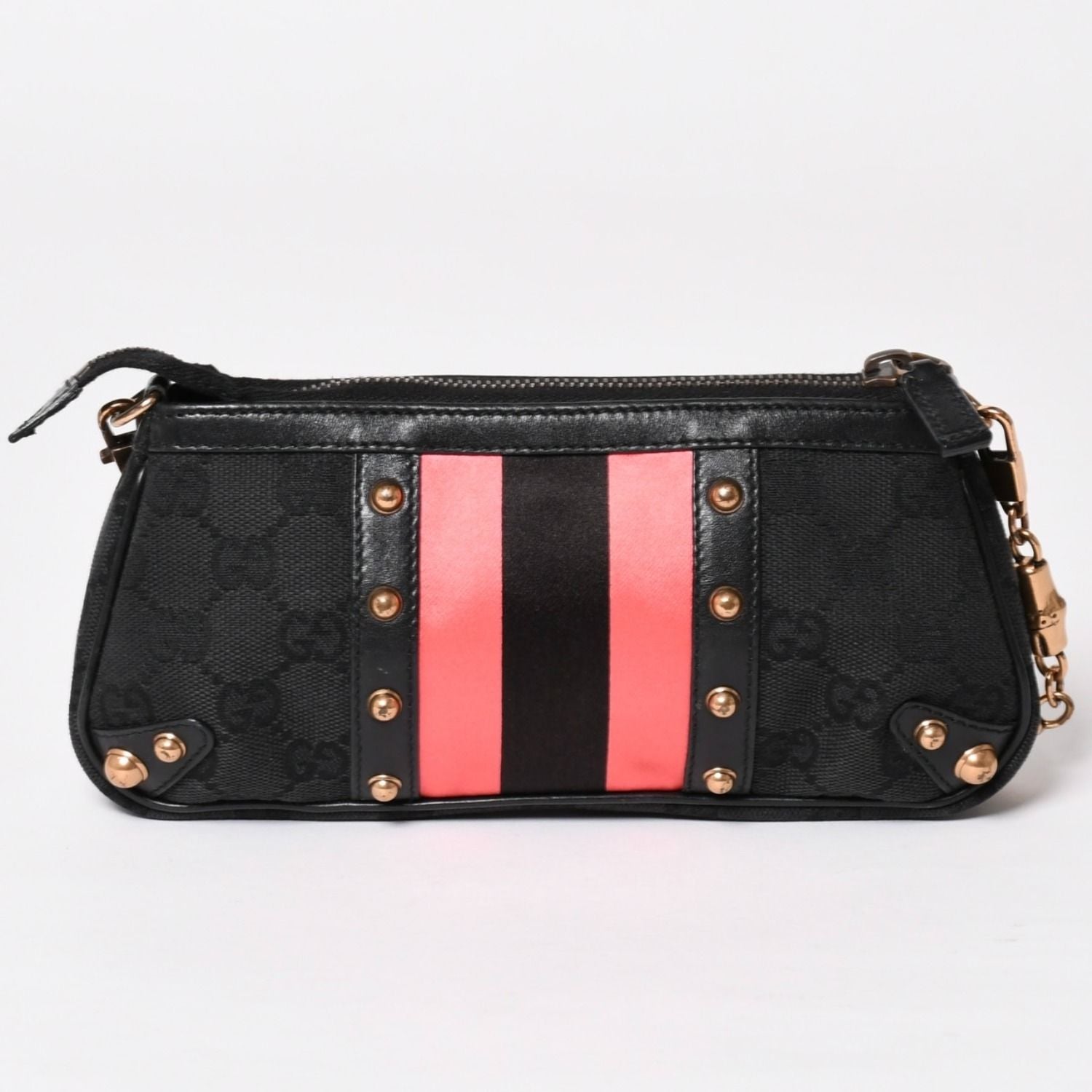Gucci Sherry Line Chain Bag GG Canvas Black Gold — view 3