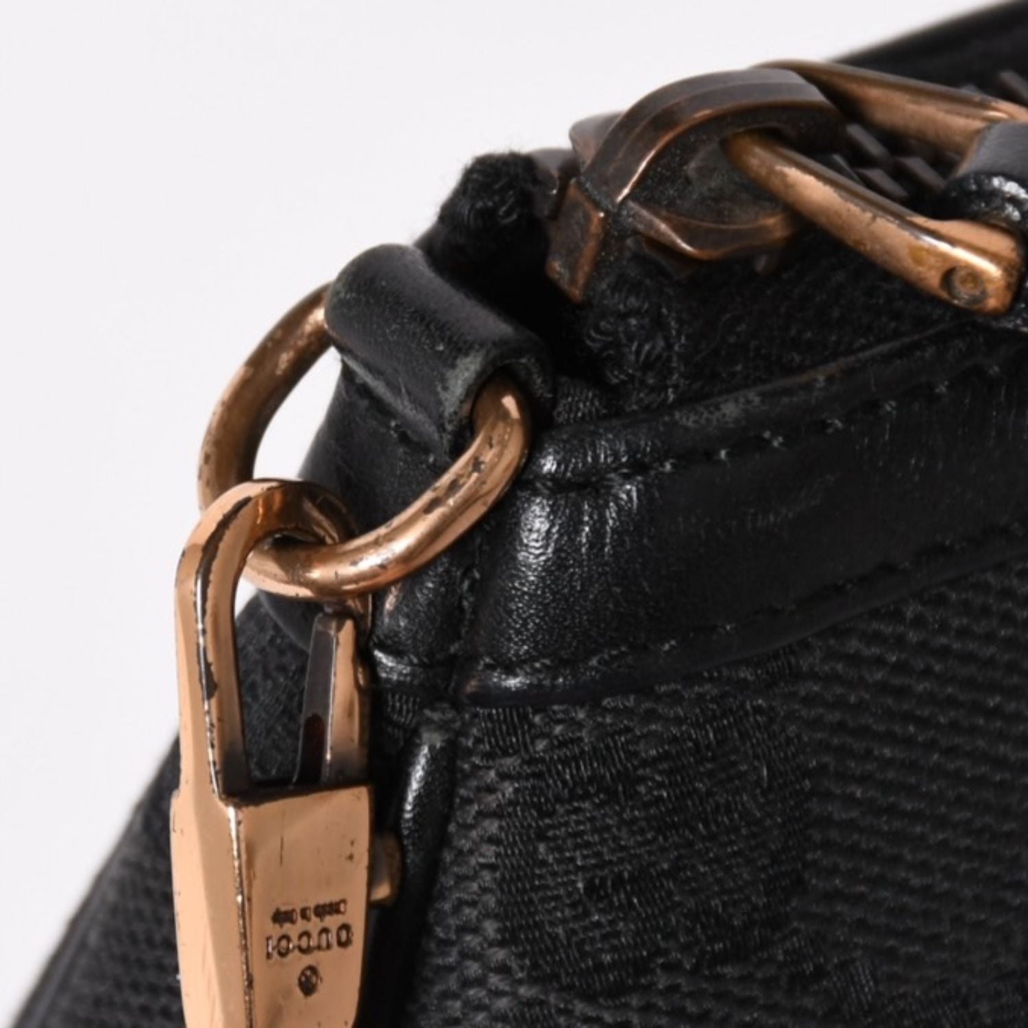 Gucci Sherry Line Chain Bag GG Canvas Black Gold — view 7