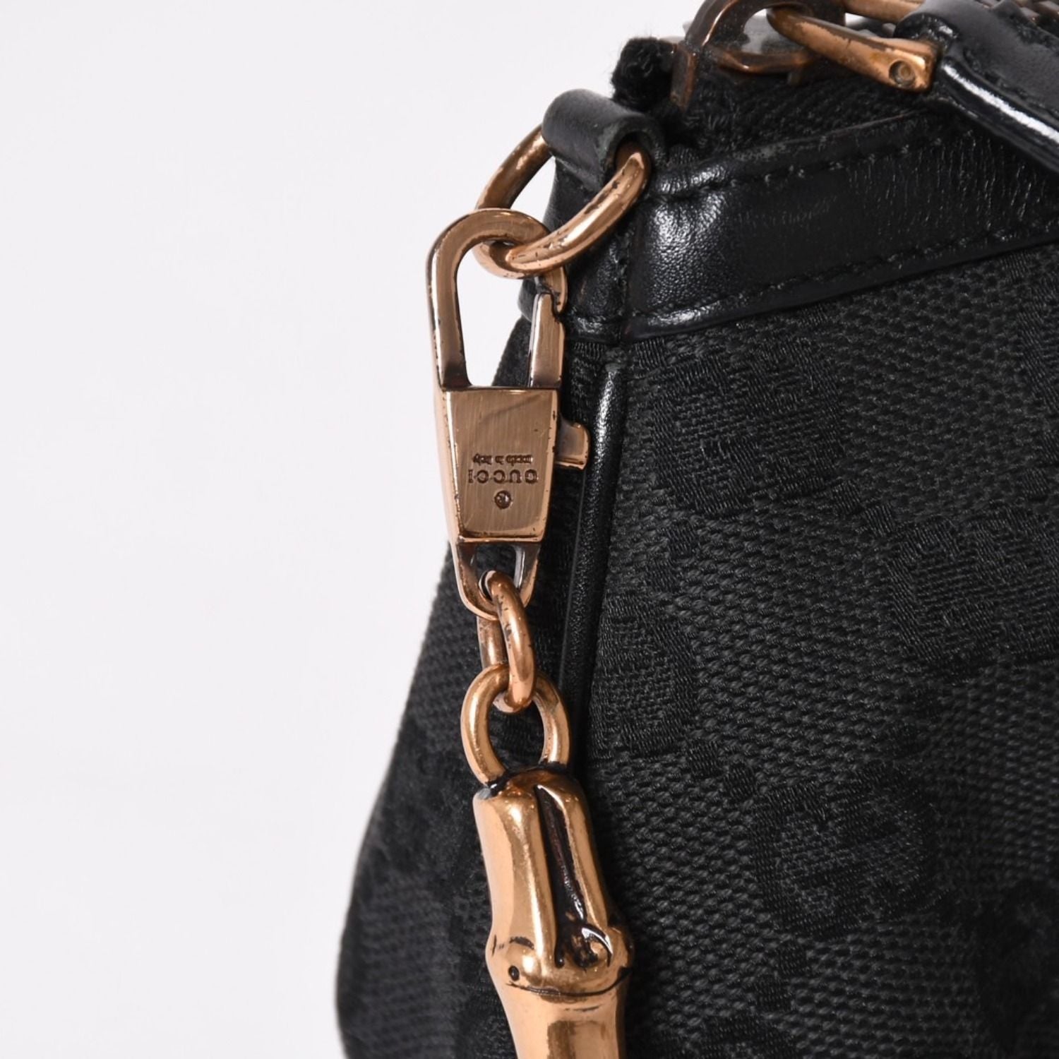 Gucci Sherry Line Chain Bag GG Canvas Black Gold — view 6