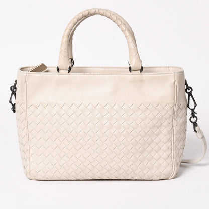 Bottega Veneta Intrecciato 2-Way Shoulder Bag Off White Black — view 2