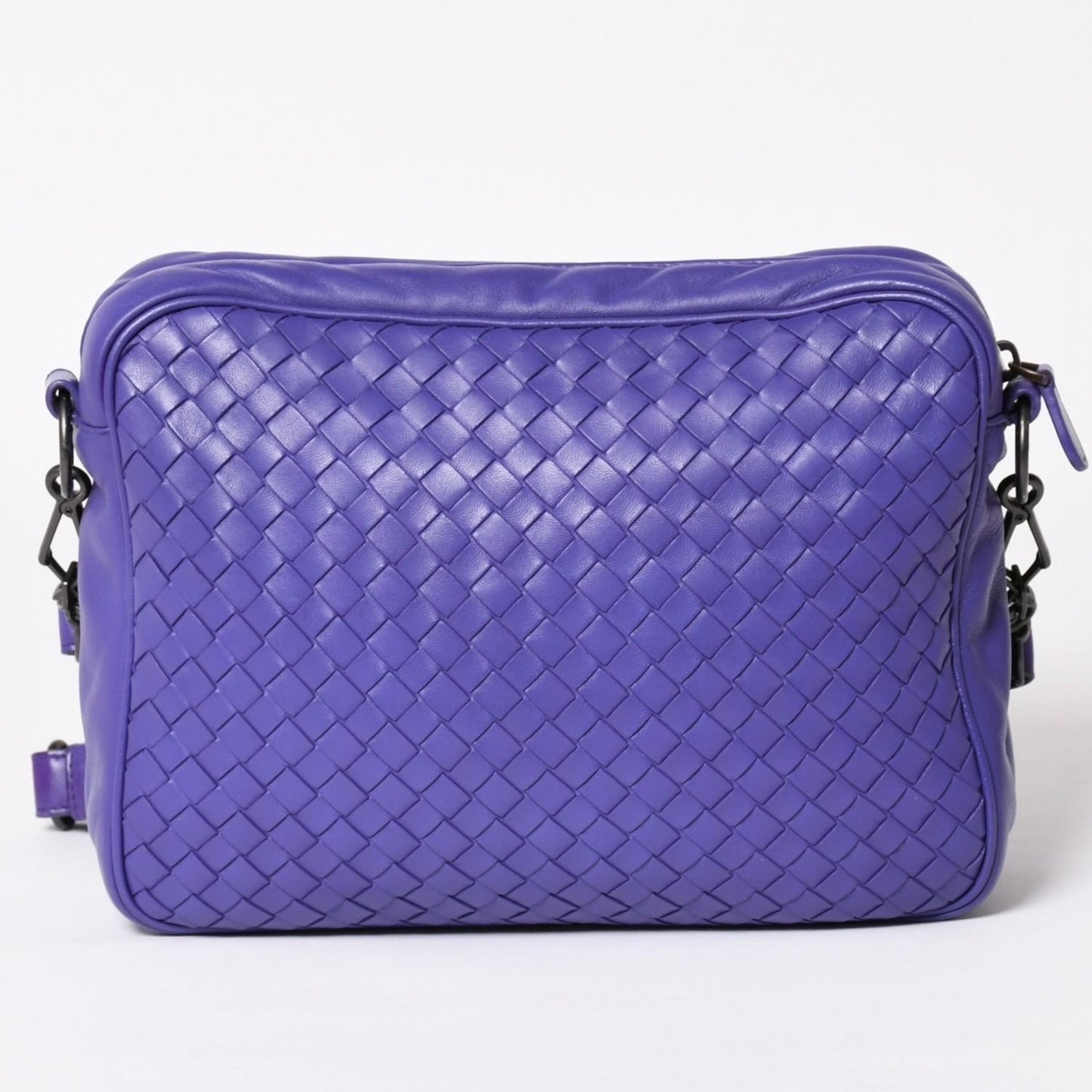 Bottega Veneta Intrecciato Nappa Messenger Shoulder Bag Leather Lambskin Purple — view 2