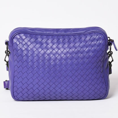 Bottega Veneta Intrecciato Nappa Messenger Shoulder Bag Leather Lambskin Purple — view 2