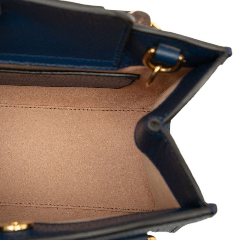 Gucci Bamboo Diana Mini Tote 2-Way Shoulder Bag Blue Yellow Leather — view 4