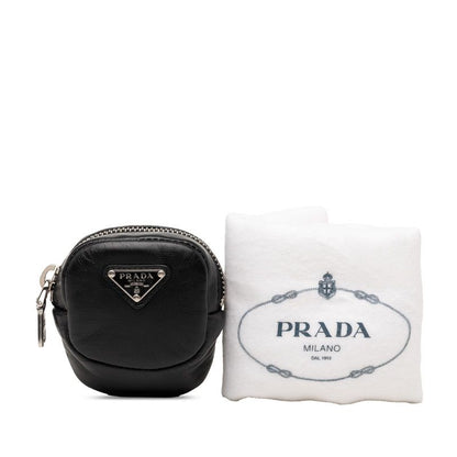 Prada With Elastic Band Mini Pouch Black Leather — view 6