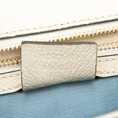 Gucci Sylvie Bi-&Star Sherry Line Shoulder Bag Ivory Gold Leather — view 6
