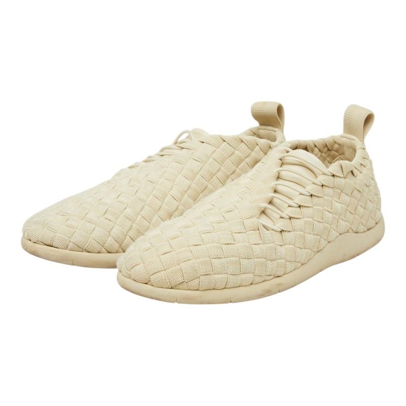 Bottega Veneta Intrecciato Plat Sneakers Low-Cut Green Canvas 42