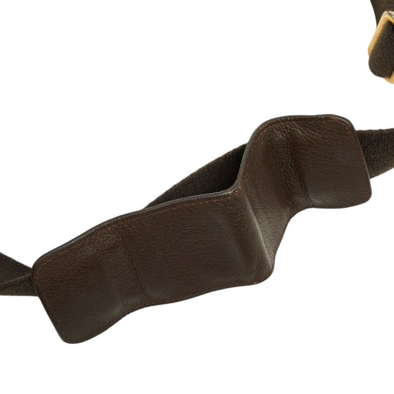Prada Shoulder Bag Crossbody Dark Brown Leather — view 6