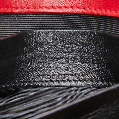 Saint Laurent YSL Logo Baby Chai Crossbody Chain Shoulder Bag Red Gold Leather — view 8