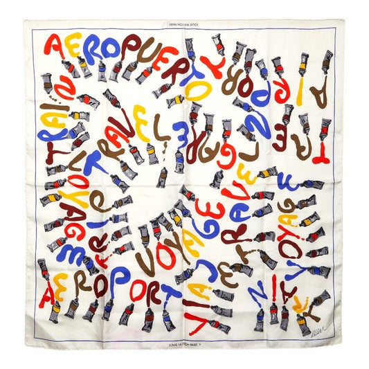 Louis Vuitton Paint Pattern Scarf Large Multicolor Silk