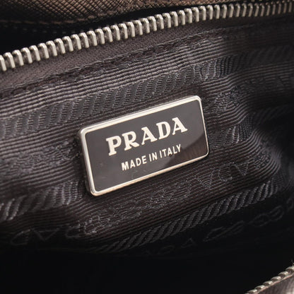 Prada Handbag Galleria Gold Leather Triangle Logo Hand Bag — view 4