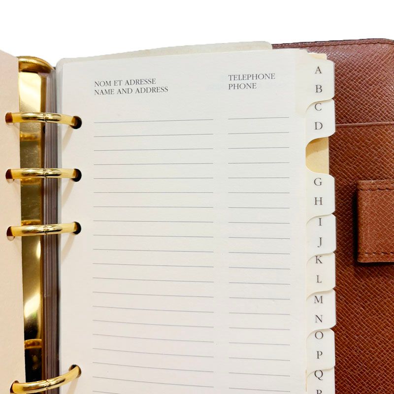 Louis Vuitton Monogram Agenda System Planner Brown Leather — view 7
