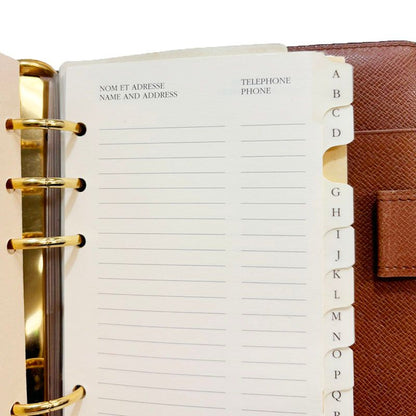 Louis Vuitton Monogram Agenda System Planner Brown Leather — view 7
