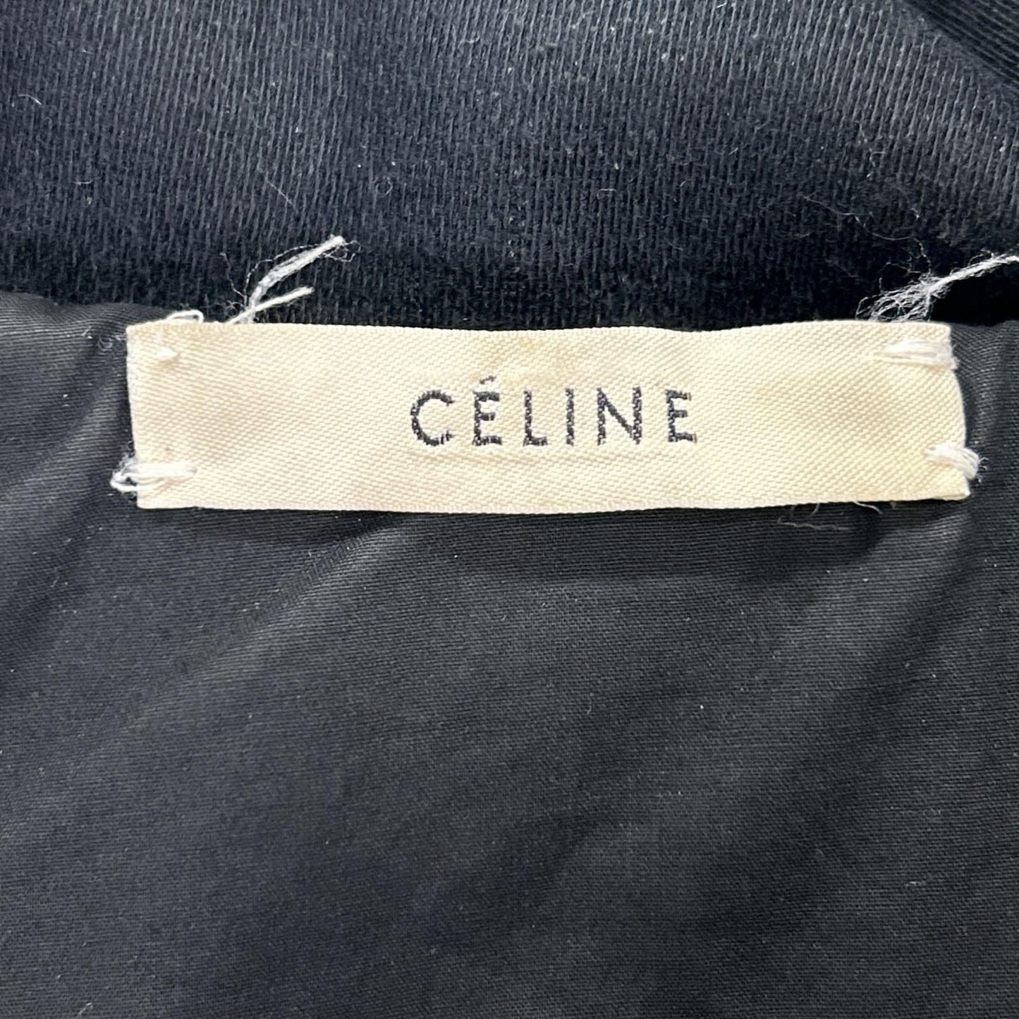 Celine Phoebe Philo Era Charcoal Gray Wool Lambskin Hooded Duffle Coat 34 — view 4