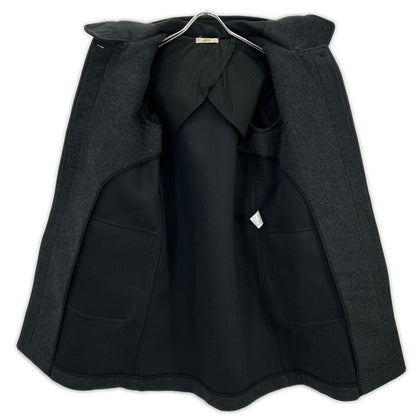 Celine Phoebe Philo Era Charcoal Gray Wool Lambskin Hooded Duffle Coat 34 — view 3