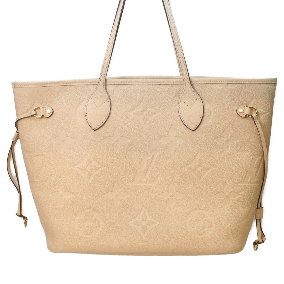 Louis Vuitton Monogram Empreinte Cream Neverfull — view 3
