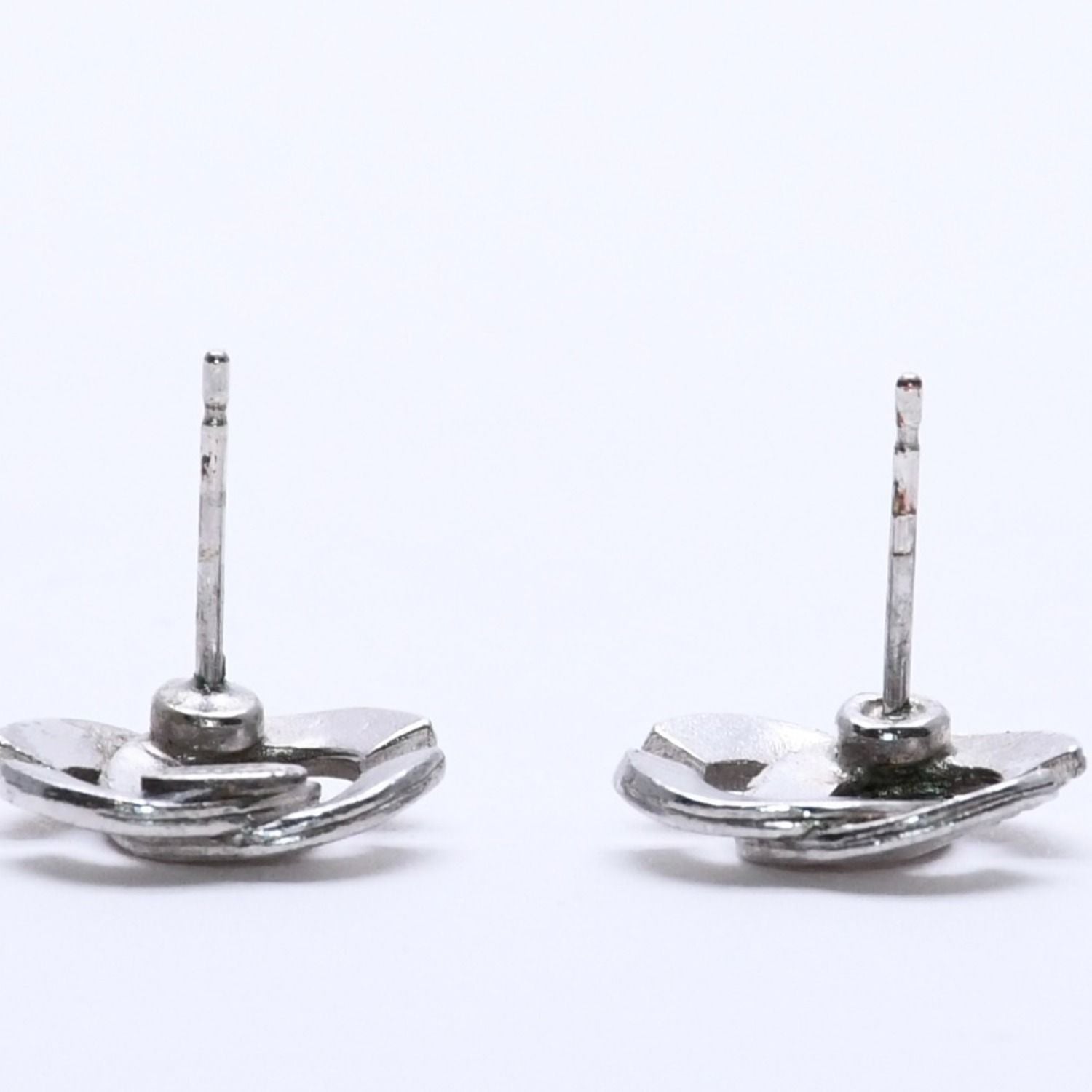 Chanel CC Logo Earrings 00 Metal Silver — view 7