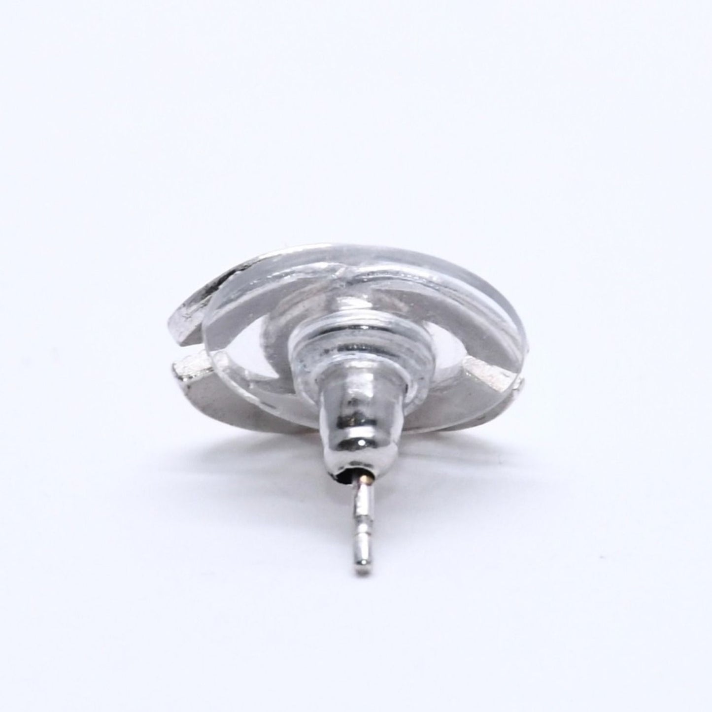 Chanel CC Logo Earrings 00 Metal Silver — view 5