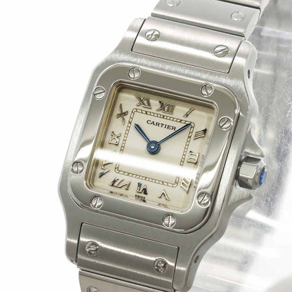Cartier Santos Galbee SM Watch Ivory Quartz — view 6