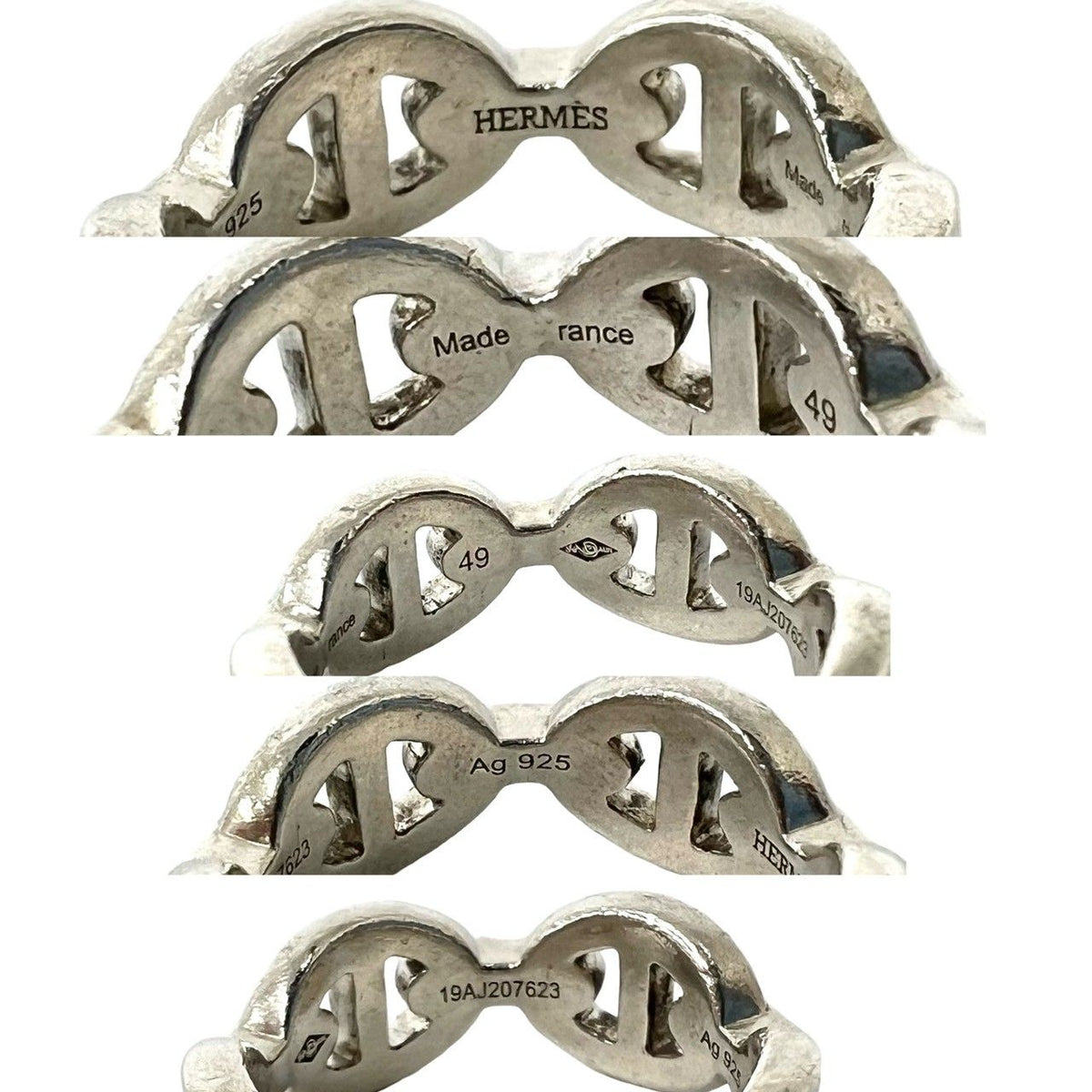 Hermes Enchainee Ring 925 Sterling Silver — view 3