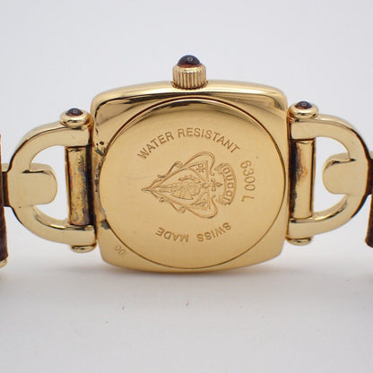 Gucci Quartz Watch Gold Brown Leather — view 8
