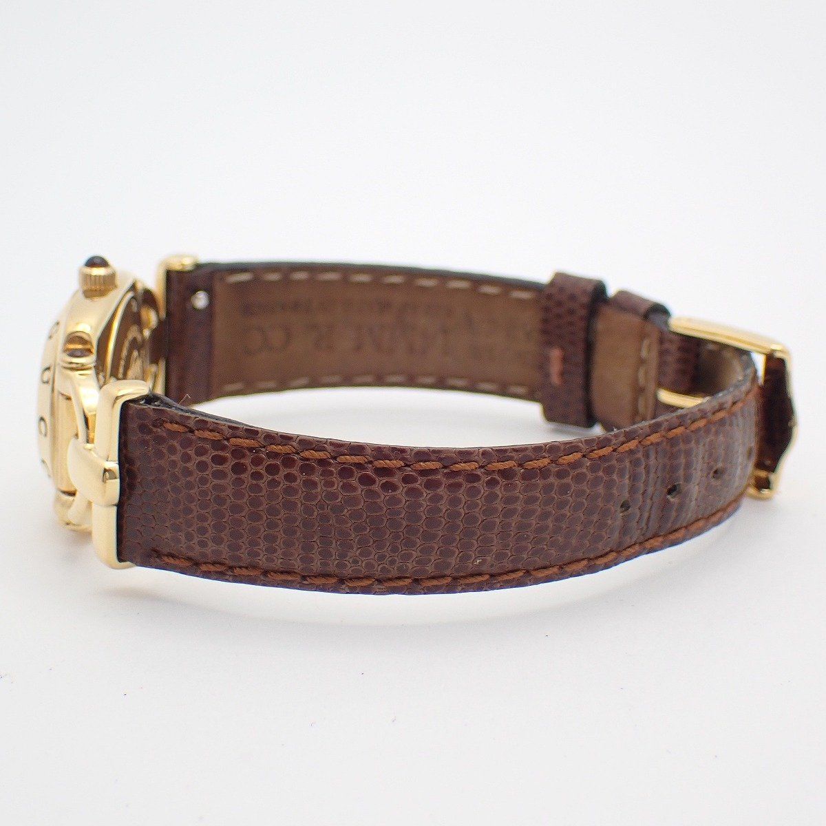 Gucci Quartz Watch Gold Brown Leather — view 5