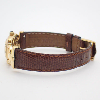 Gucci Quartz Watch Gold Brown Leather — view 5