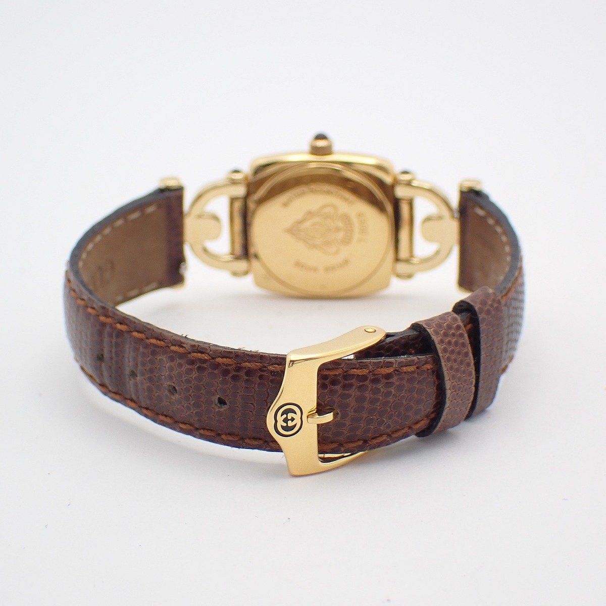 Gucci Quartz Watch Gold Brown Leather — view 3