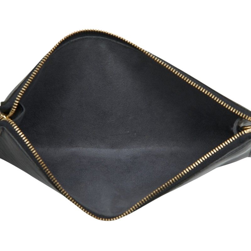 Louis Vuitton Epi Pochette Accessoire Handbag Noir Black Leather — view 8