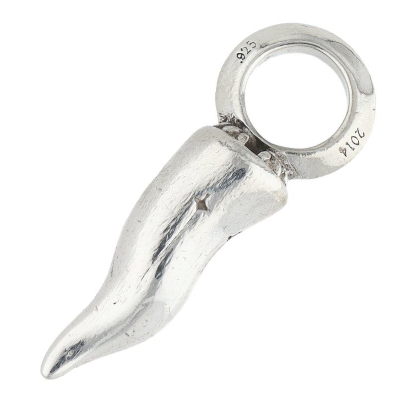 Chrome Hearts Cornicello Small Silver Pendant — view 2